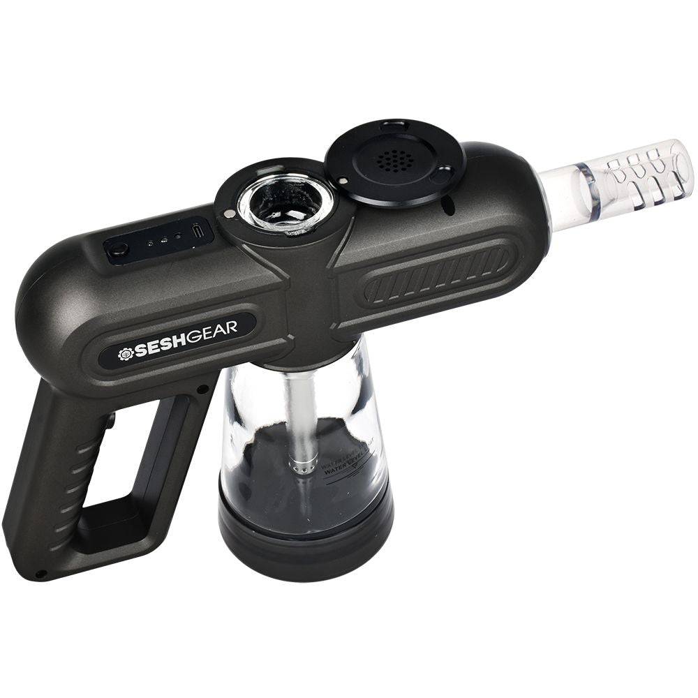 SeshGear Super Smoker Smoke Thrower Water Pipe - 1500mAh / Black - Discreet Smoker