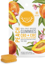 WYLD Real Fruit Infused CBD + CBC Gummies Peach (60MG -1200MG)