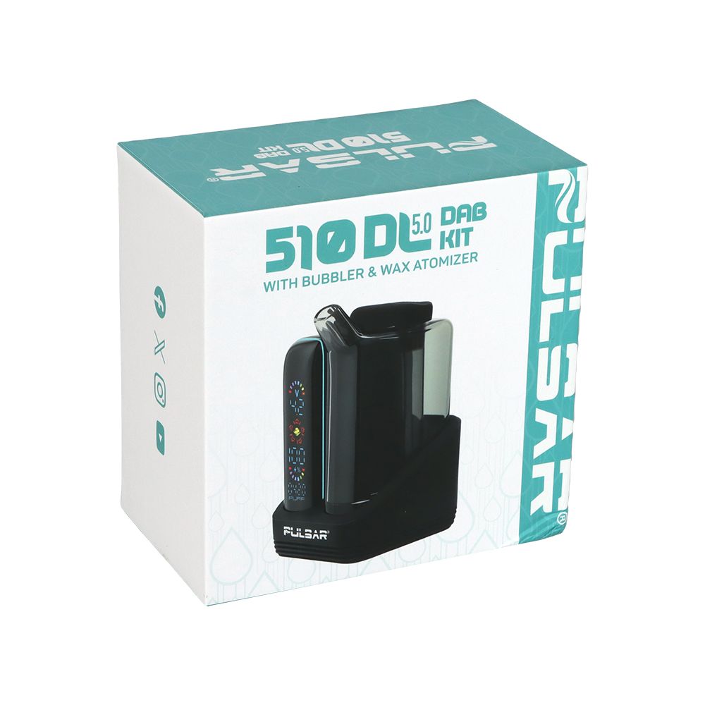 Pulsar DL 5.0 Bubbler Dab Kit with Wax Atomizer - 1000mAh / Black - Discreet Smoker