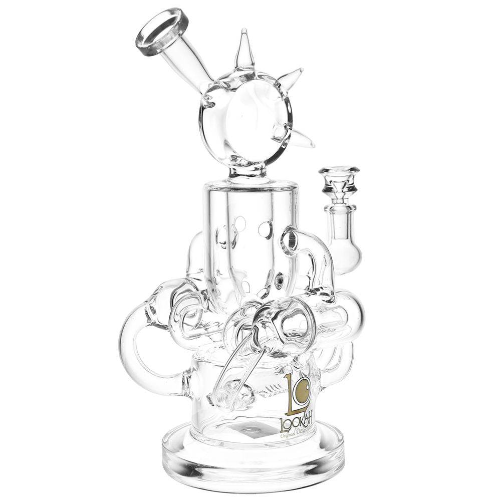 Lookah Glass Robot Chicken Recycler Water Pipe | 12" | 14mm F - Discreet Smoker