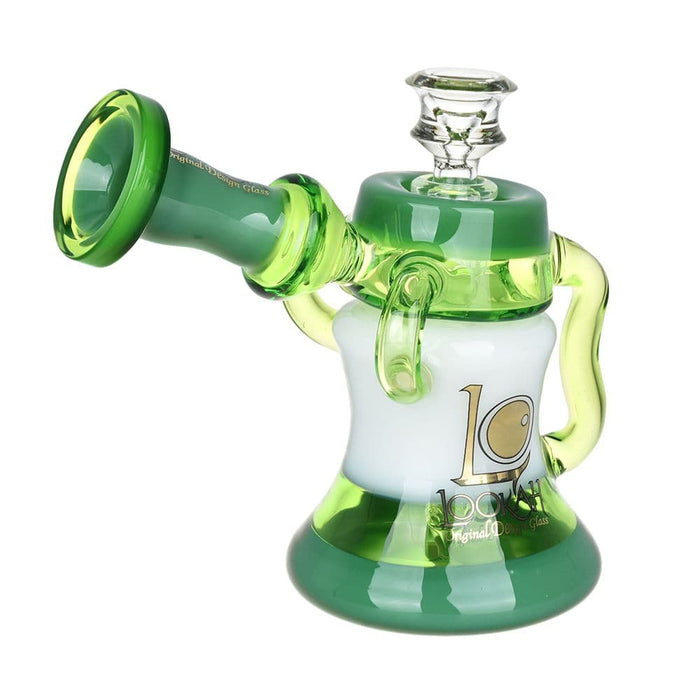 Lookah Glass Top Recycler Water Pipe | 6" | 14mm F, Green