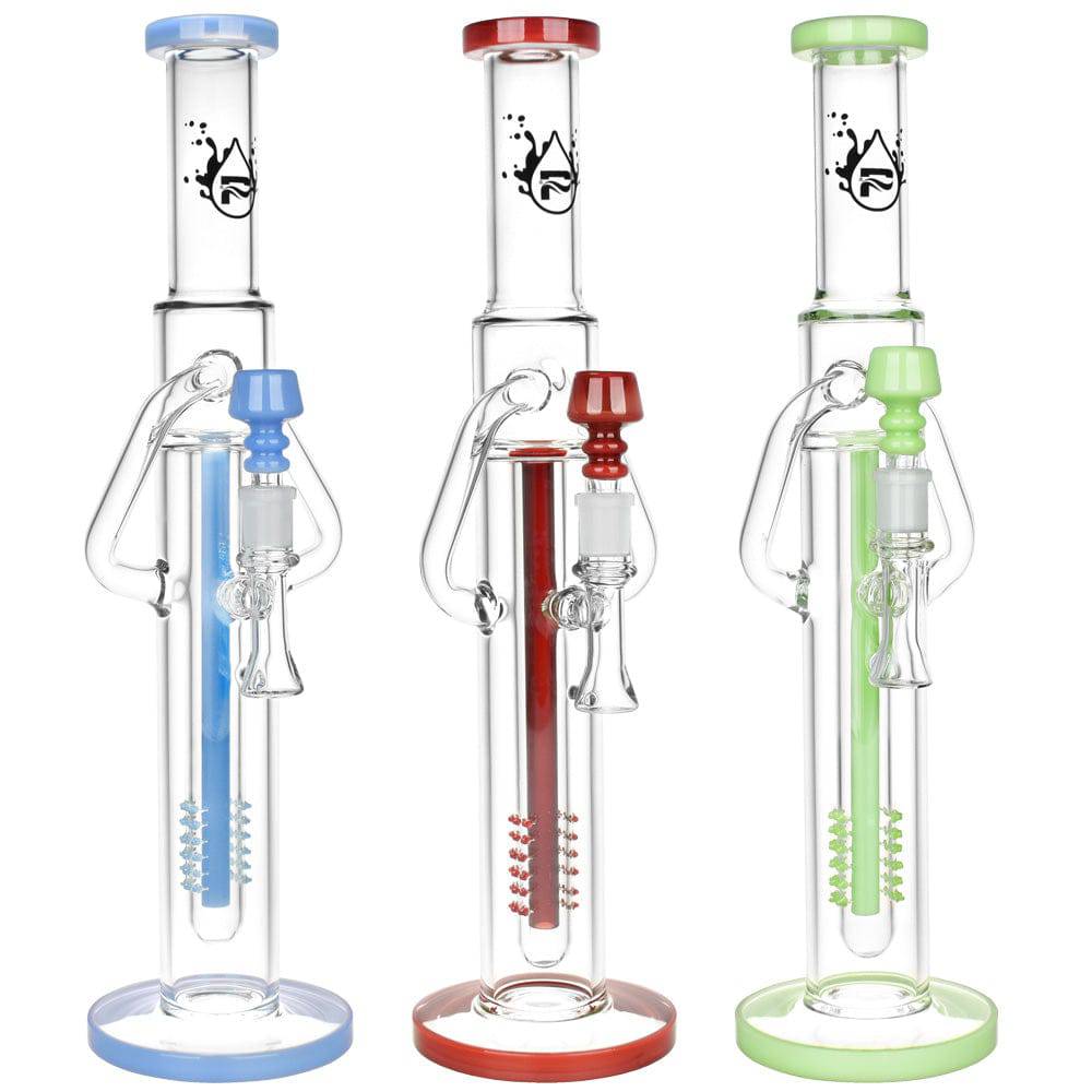 Pulsar Deep Pocket Tube Recycler Water Pipe | 16" | 14mm F - Discreet Smoker