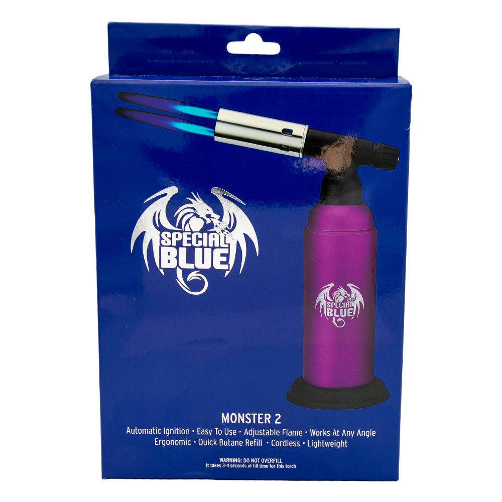 Special Blue Monster Pro 2 Torch Lighter | 8" - Discreet Smoker