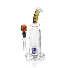 High Society | Centauri Premium Wig Wag Hybrid Pipe (White Rainbow) - Discreet Smoker
