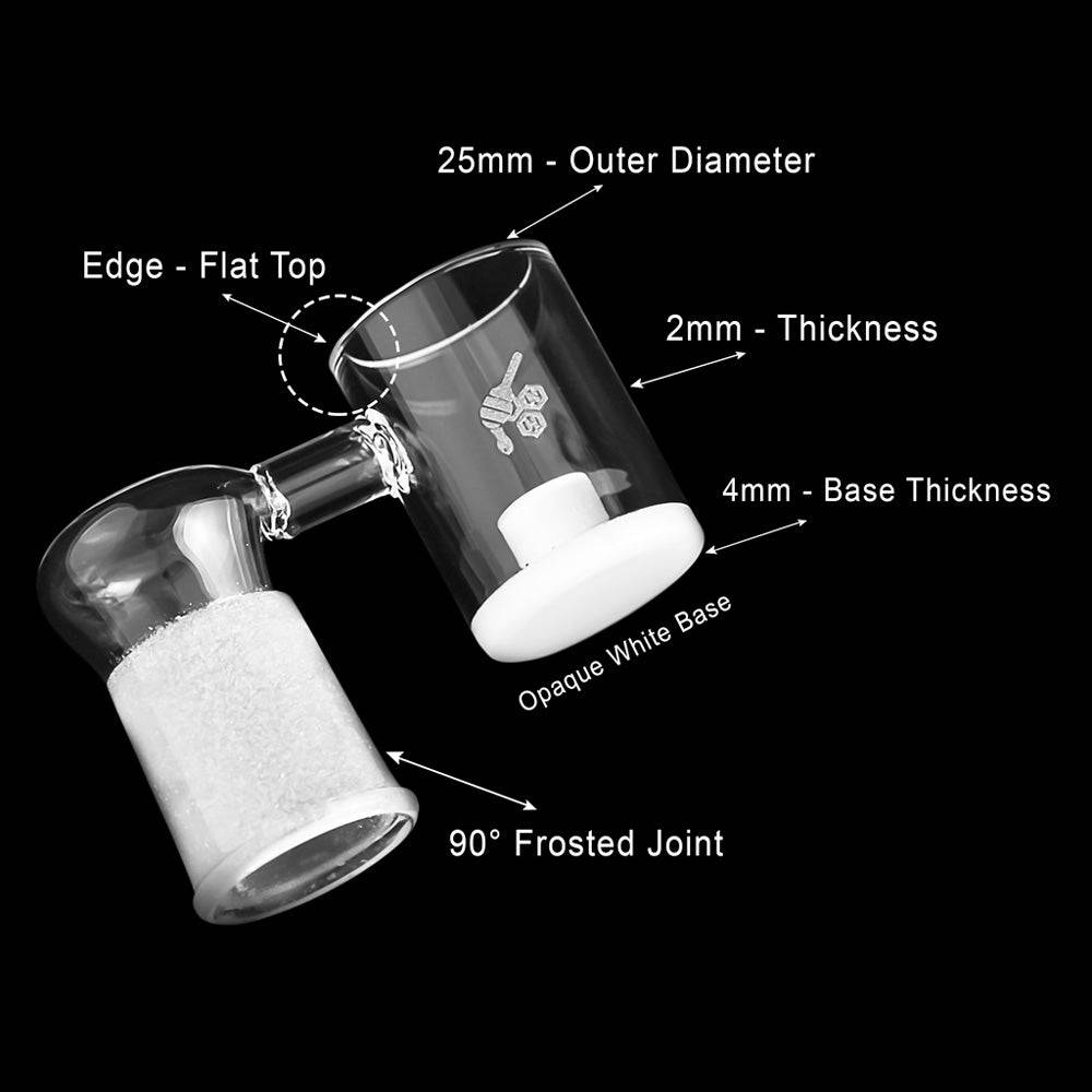 HONEY & MILK CORE REACTOR SIDECAR QUARTZ BANGER - 90° DEGREE | YL - Discreet Smoker