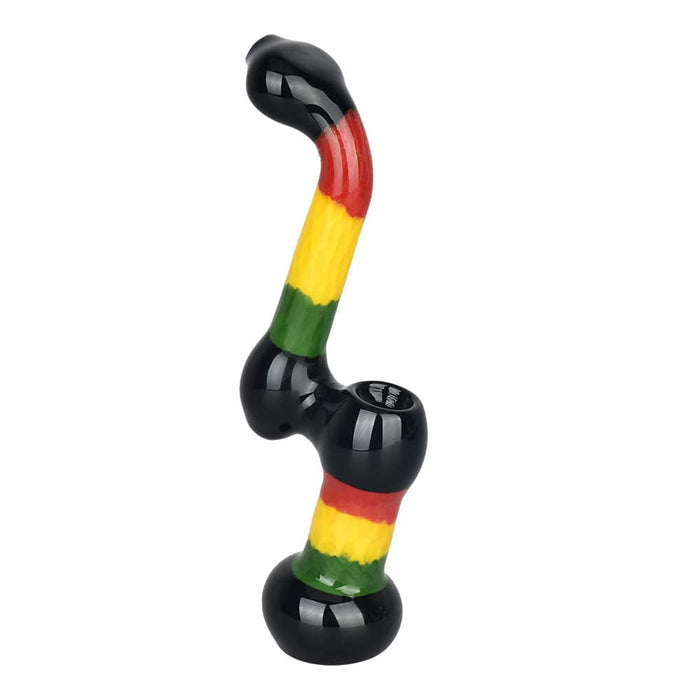 Hip Honeycomb Sherlock Bubbler Pipe | 6.5", Rasta