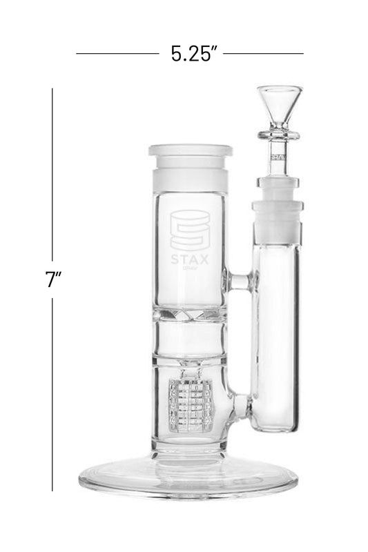 GRAV® STAX® 7" Turbine Base - Clear - Discreet Smoker