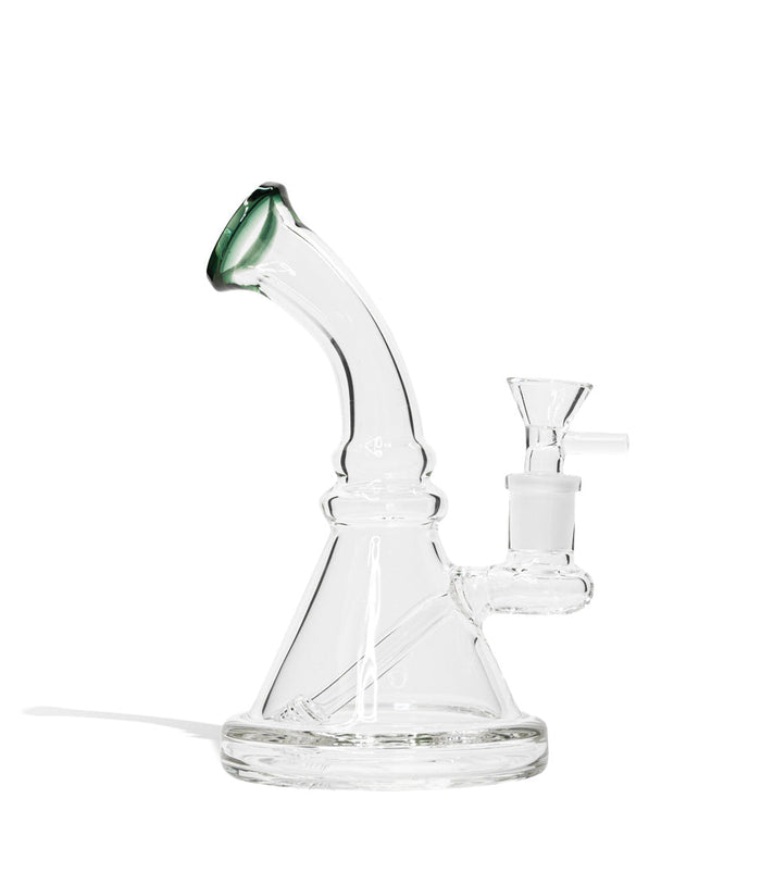 7 Inch 5mm Thick Banger Hanger with Funnel Bowl, Jade Green