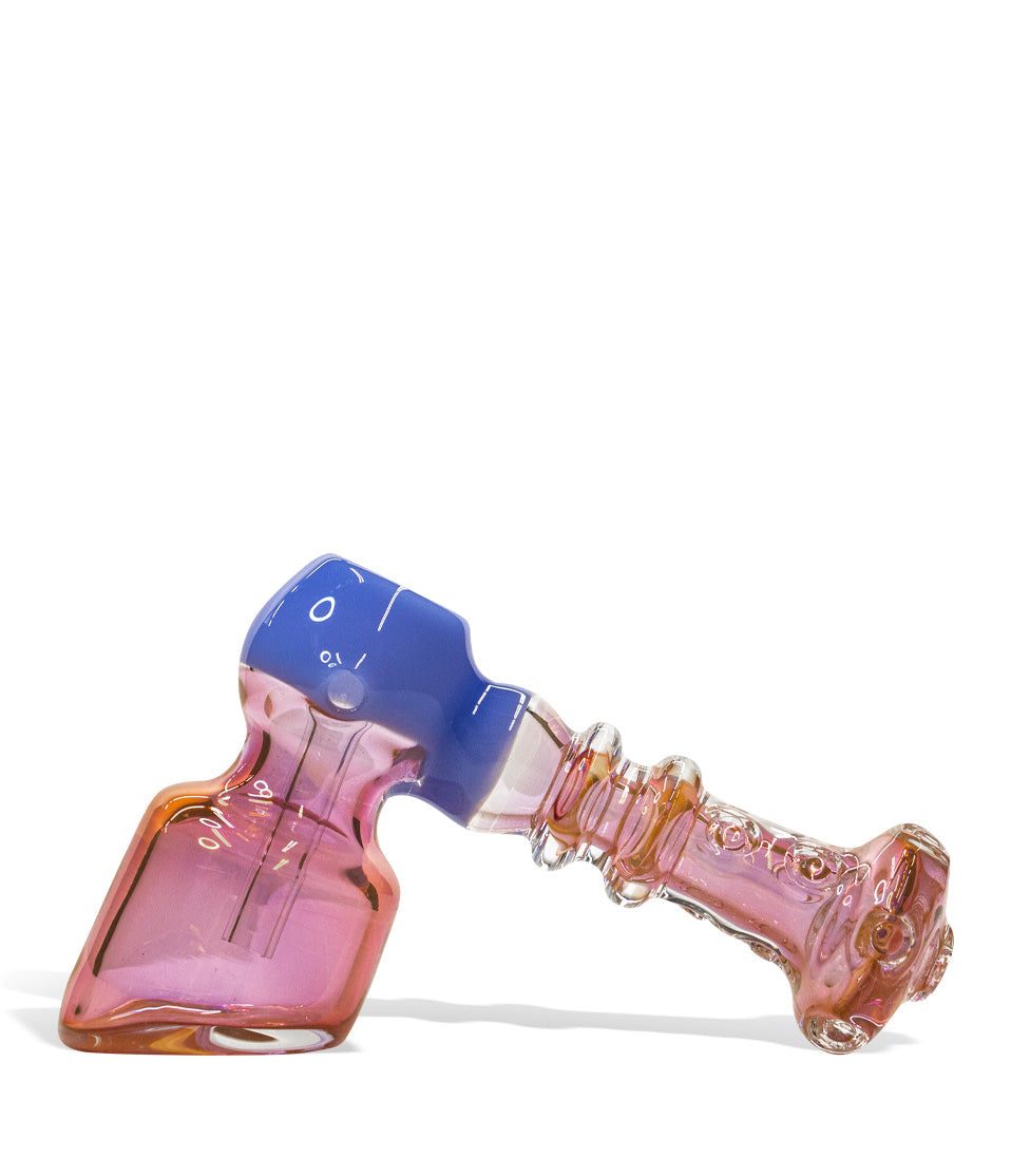 7 inch Gold Hammer Hand Pipe with Purple Accents - Discreet Smoker