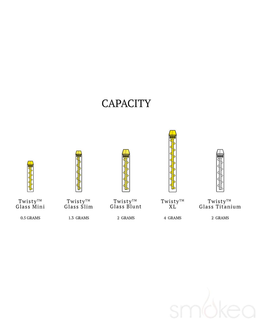7 Pipe Twisty Glass Blunt Mini - Discreet Smoker