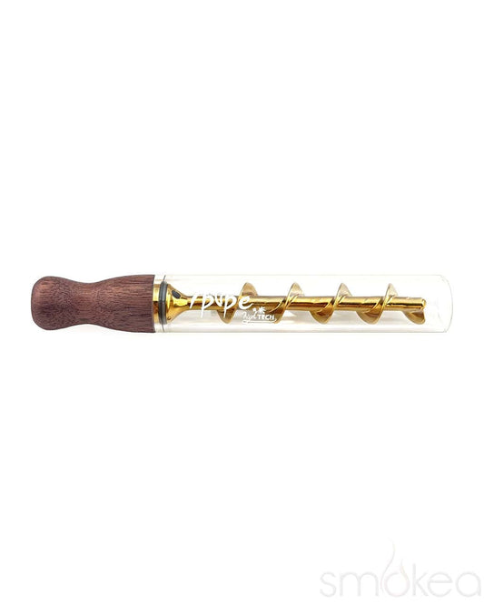 7 Pipe Twisty Glass Blunt Wood - Discreet Smoker