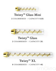 7 Pipe Twisty Glass Blunt XL - Discreet Smoker