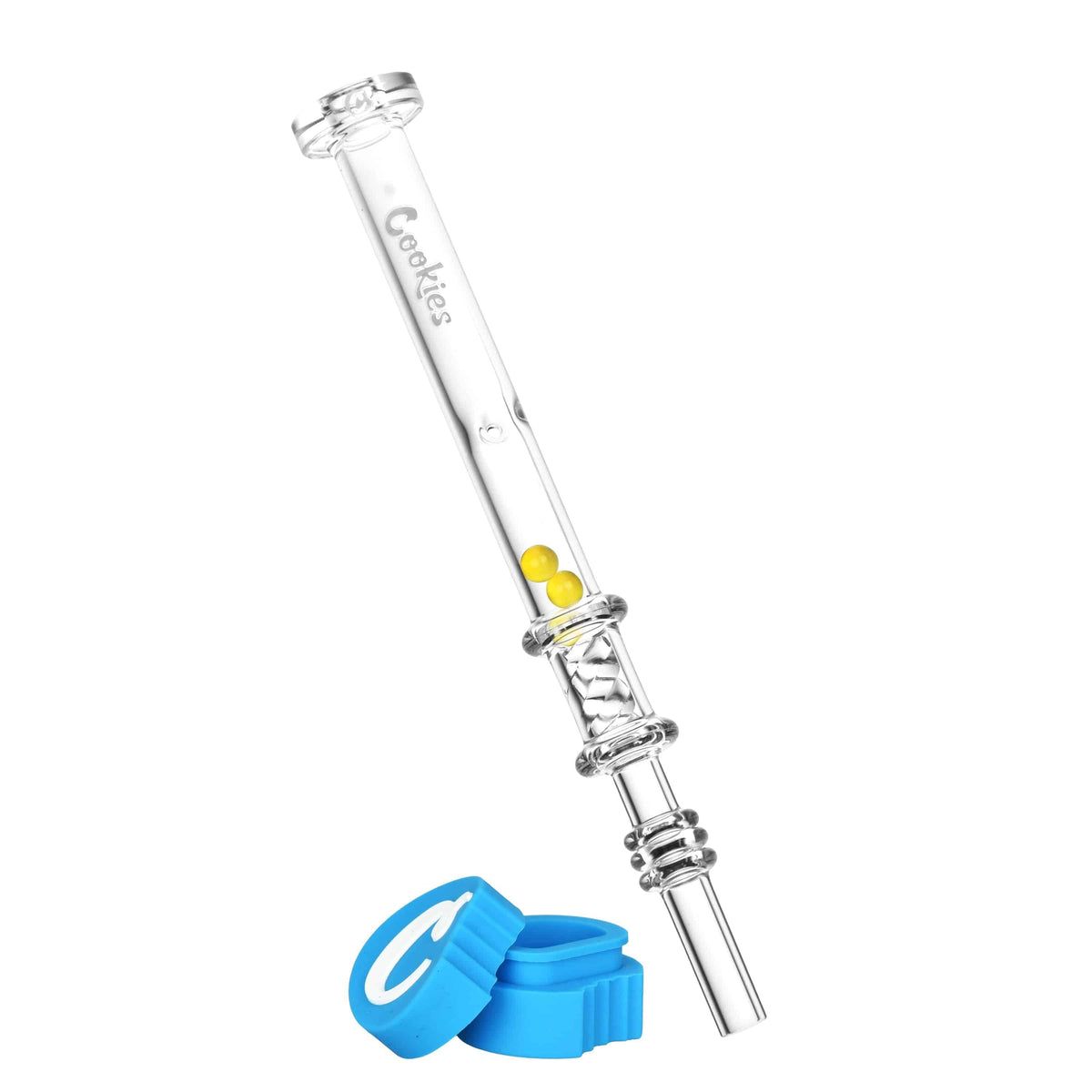 Cookies Honey Twist Glass Dab Straw w/ Integrated Tip - Discreet Smoker