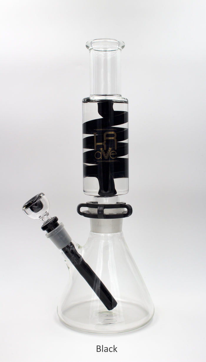 Krave Glass Laboratory Bong, Black