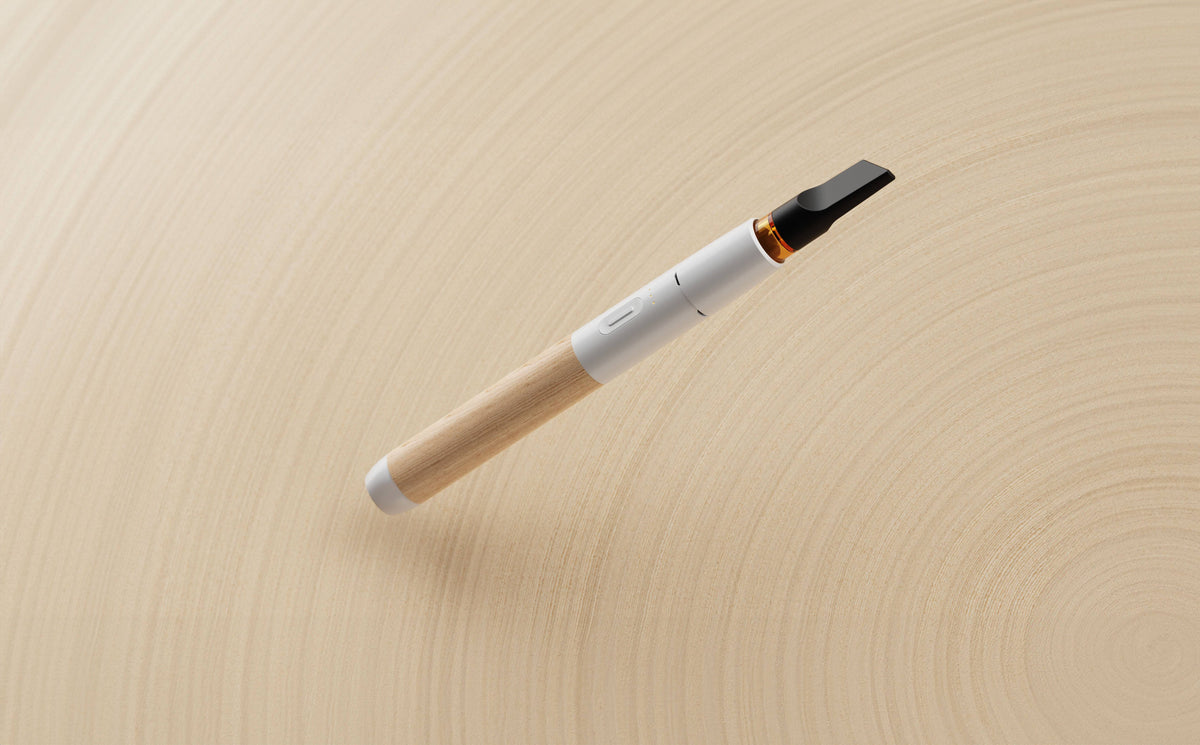 Vessel Wood 510 Battery [White/Beechwood] + - Discreet Smoker