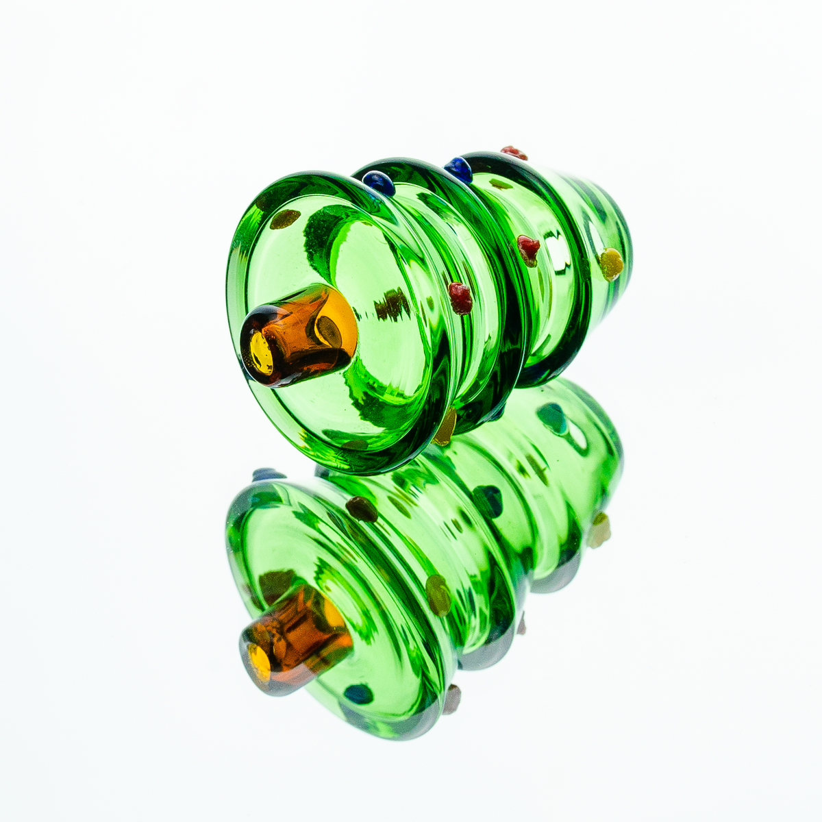 Christmas Tree Glass Carb Cap - Discreet Smoker