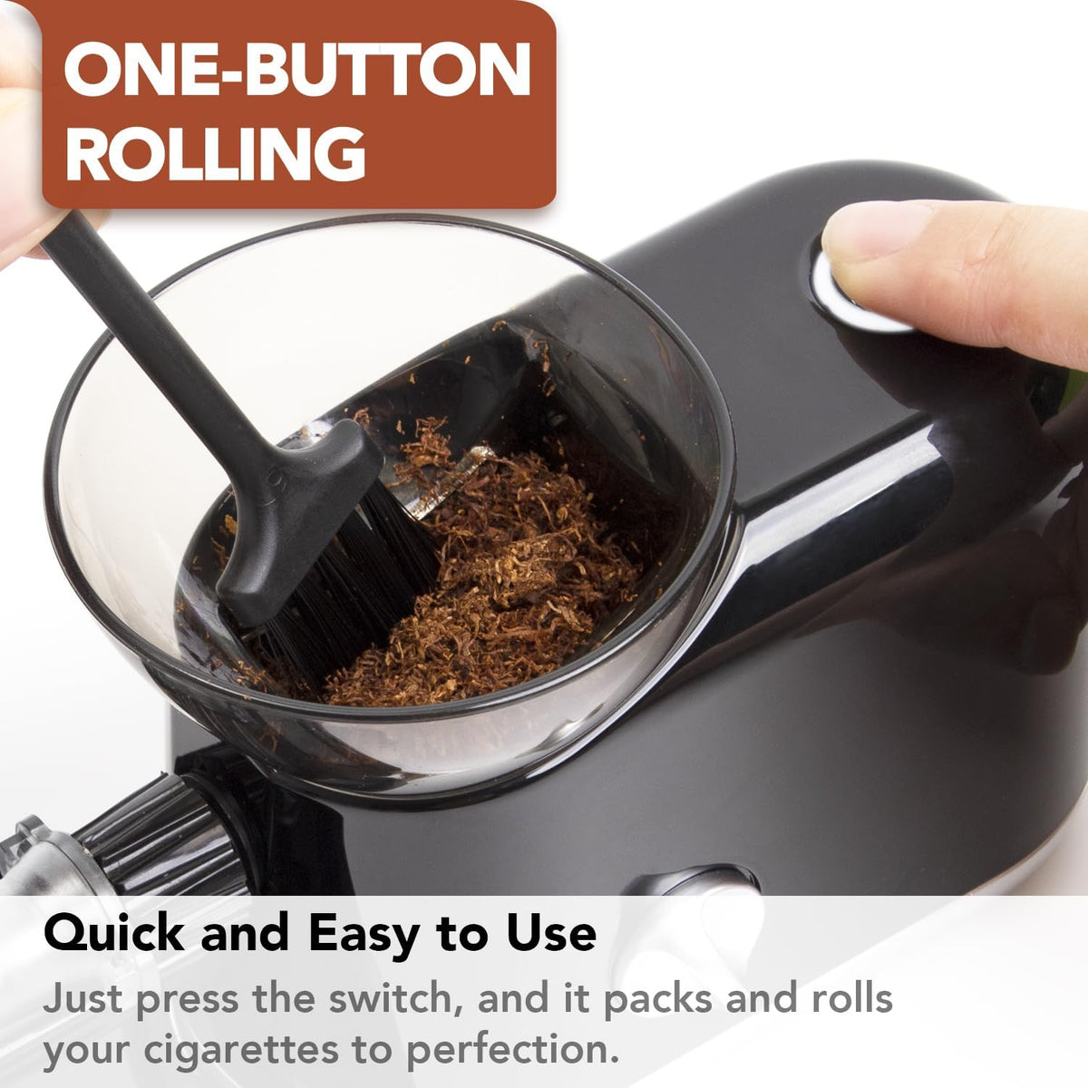 Electric Cigarette Rolling Machiner with Pre Rolled Holder Case, Grinder, Filling Maker