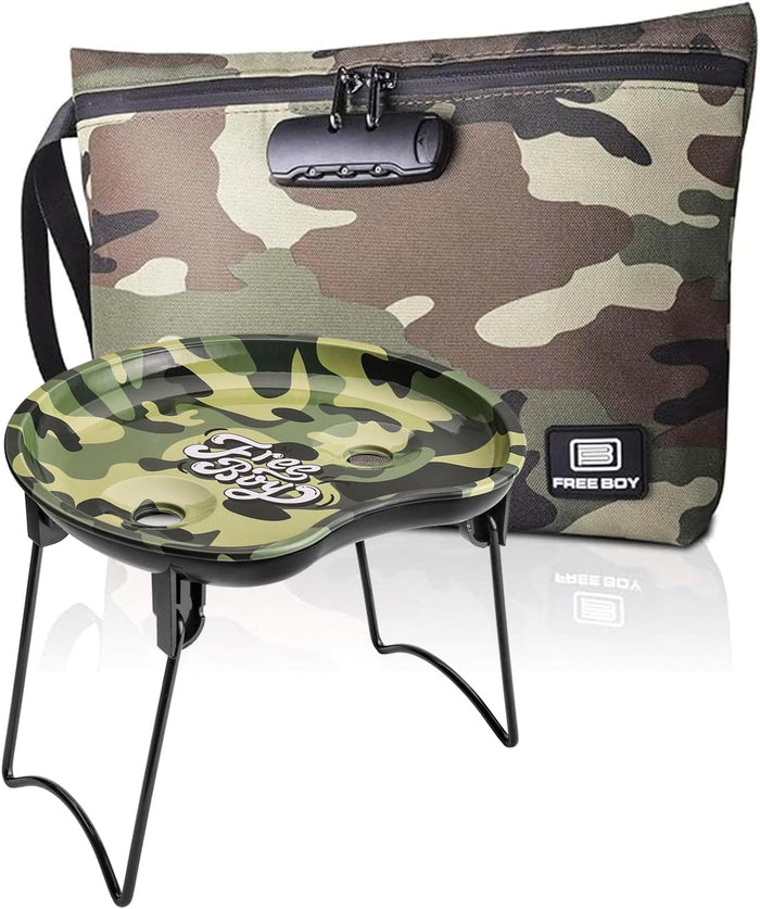 Durable Odor-Proof Stash Bag with Combination Lock - 11.8" x 8.6" Smell-Proof Storage Container, Green