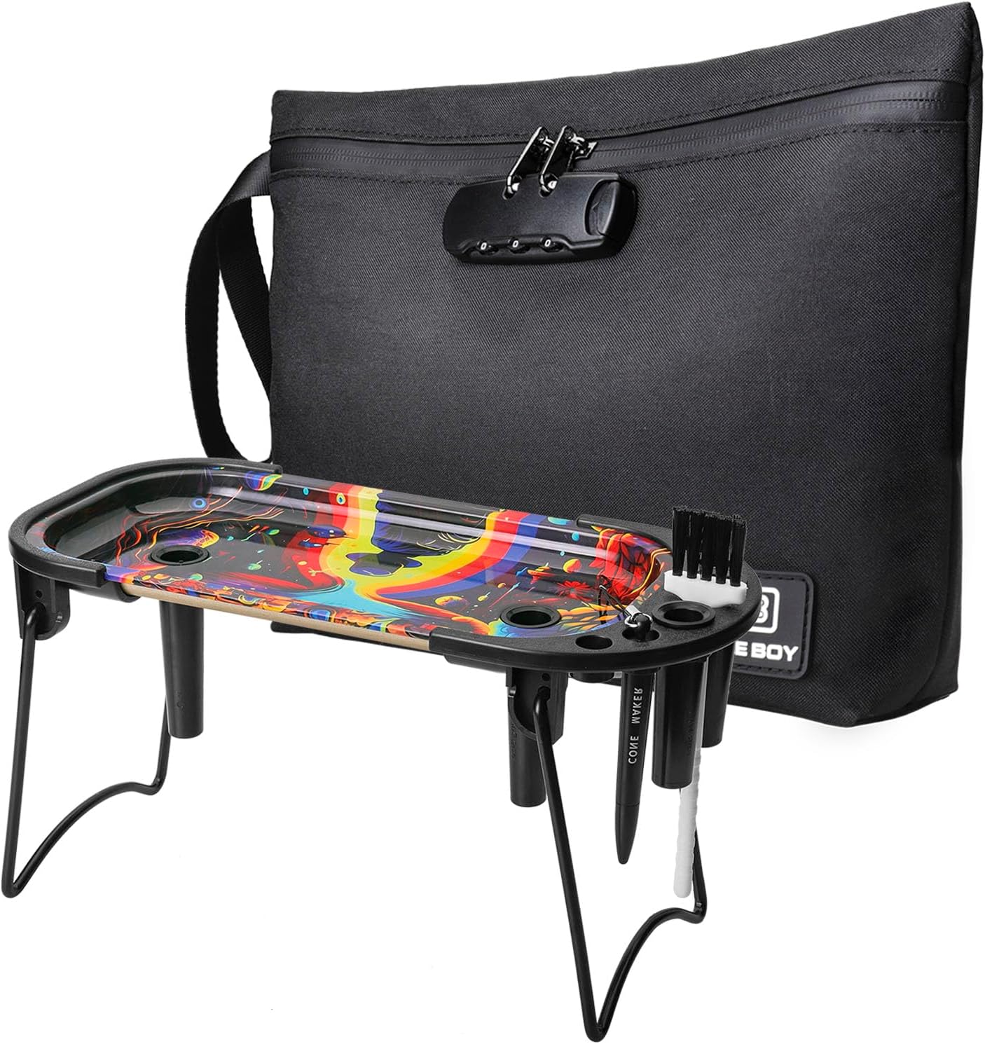 Durable Odor-Proof Stash Bag with Combination Lock - 11.8" x 8.6" Smell-Proof Storage Container