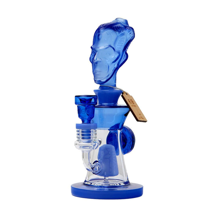 Cheech Glass 10" The Conscious Guru Water Pipe, Blue