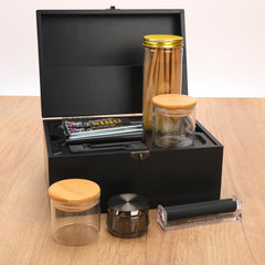 Large Bamboo Storage Box with Removable Tray Kit