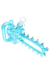 Glass Chainsaw Bong “RipSaw” – Glass-on-Glass – 11″ – Assorted Colors - Discreet Smoker