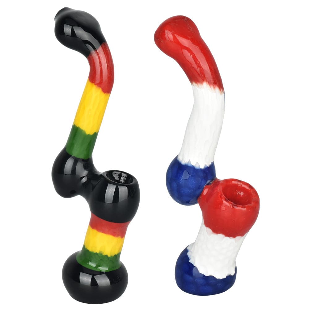 Hip Honeycomb Sherlock Bubbler Pipe | 6.5" - Discreet Smoker