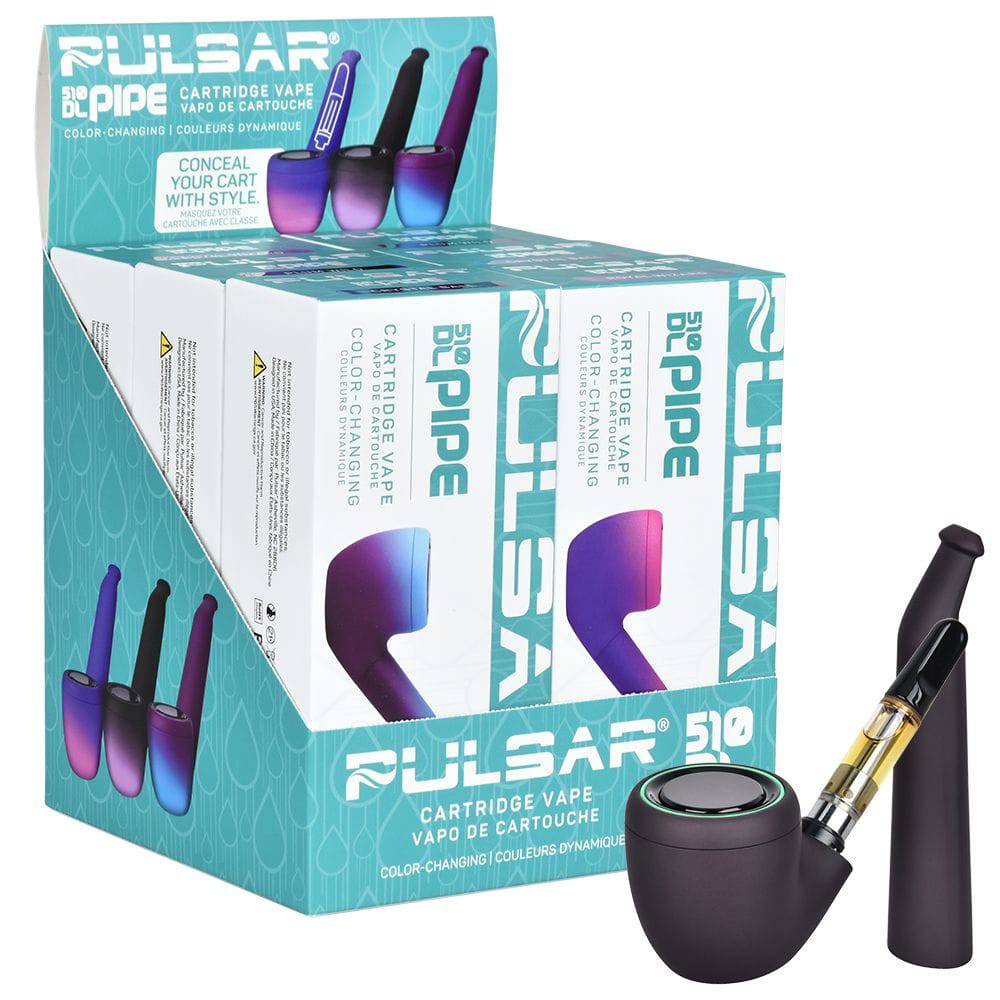 Pulsar 510 DL Pipe Variable Voltage Cartridge Vape Thermo Series | 650mAh - Discreet Smoker