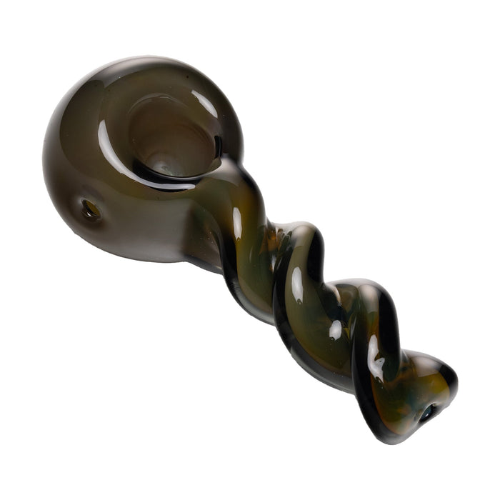 Human Grade Twist Spoon Pipe Model A, Smoke Fuming