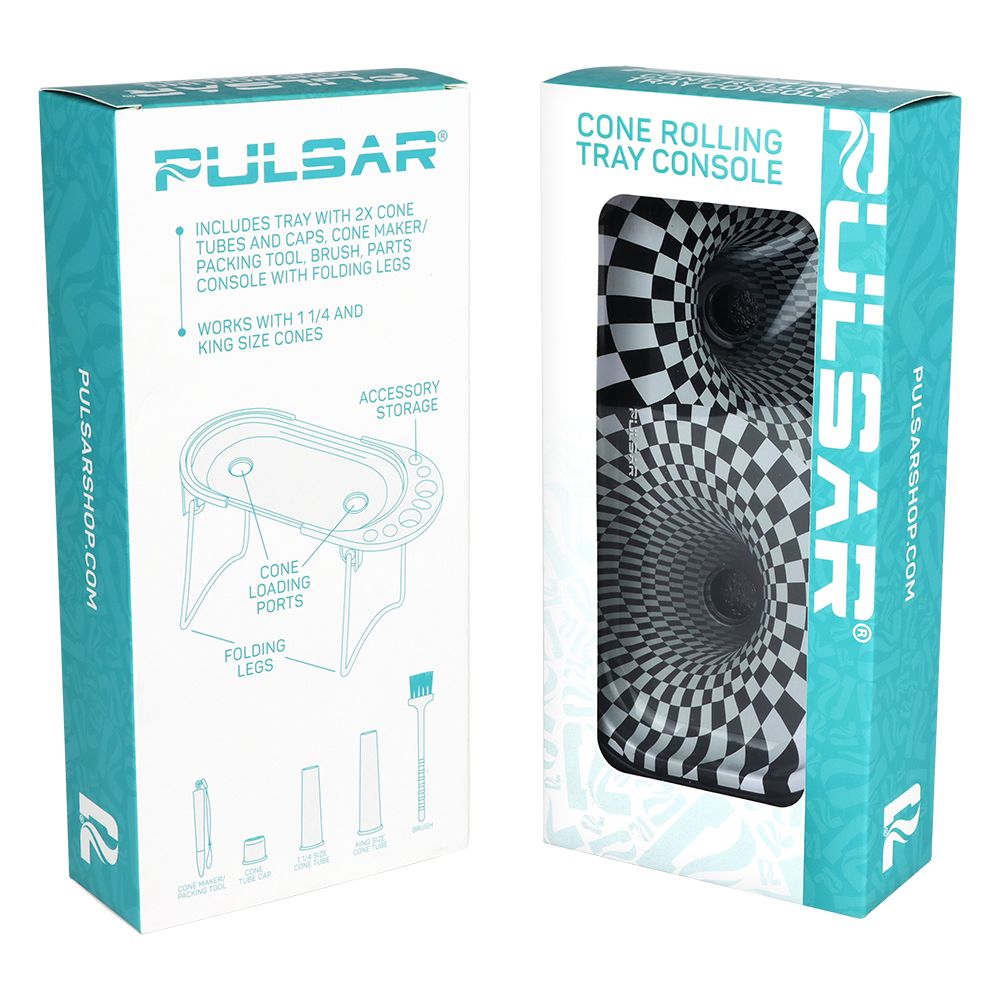 Pulsar Elevated Cone Rolling Tray Console | 9.25"x4.25" - Discreet Smoker