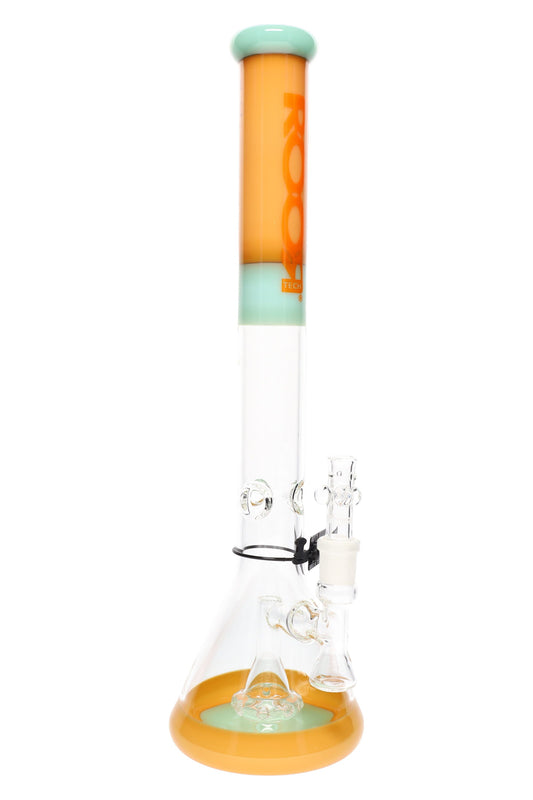 ROOR Tech 18″ Multicolor Beaker Bong with Showerhead Perc – 5 mm Thick - Discreet Smoker