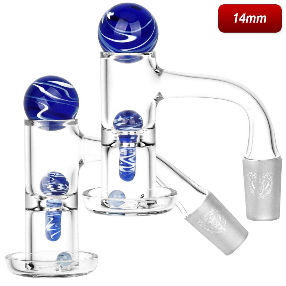 Bear Quartz Bear Slurper Banger & Marble Set | 14mm M - Discreet Smoker