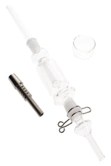 Glass Dab Straw Kit “Titan Trail” – 14.5 mm Female – Titanium Tip – 11½″ - Discreet Smoker