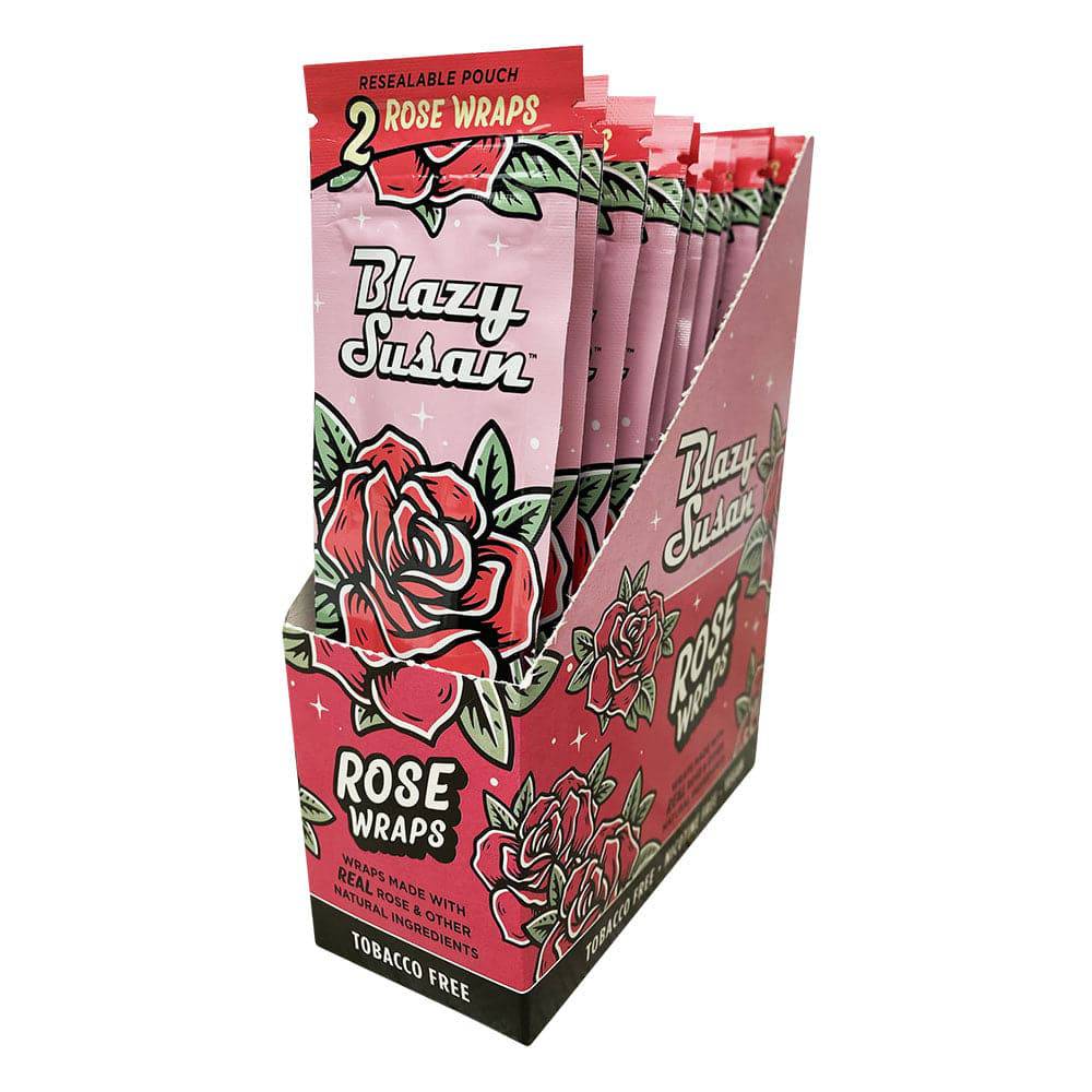 Blazy Susan Rose Wraps - 2pk 25pcs - Discreet Smoker