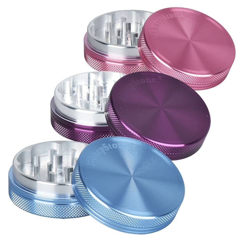 SharpStone Solid Top Metal Grinder | 2pc | 2.2" - Discreet Smoker