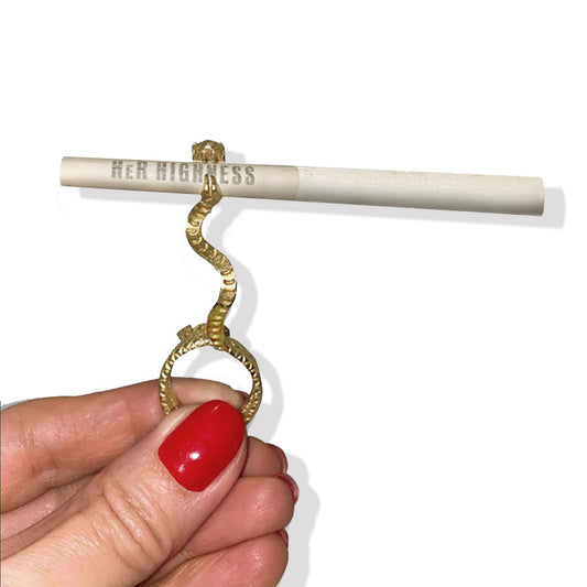 Snake in the Grass Joint Holder Ring - Discreet Smoker