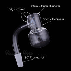 HONEY KETTLE QUARTZ BANGER - 90° DEGREE | YL - Discreet Smoker