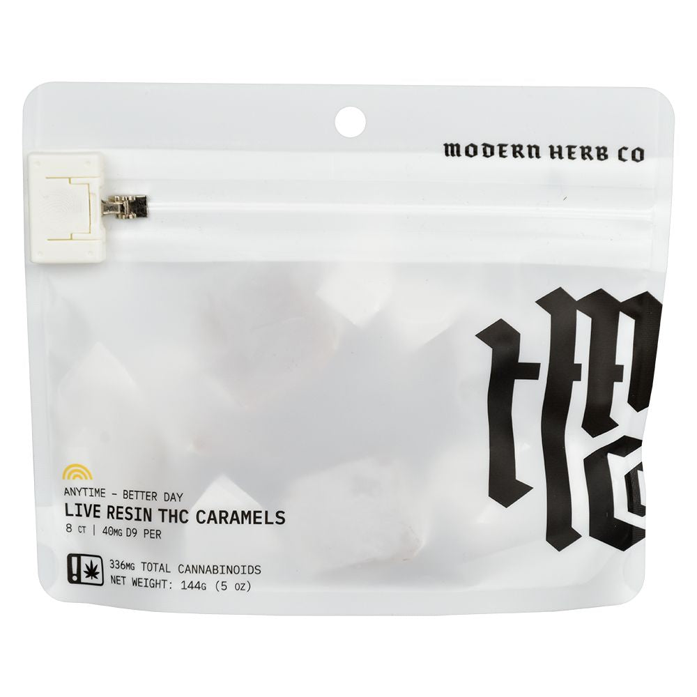 Modern Herb Co D9 Live Resin Caramels | 320mg-400mg | 8pc Bag - Discreet Smoker