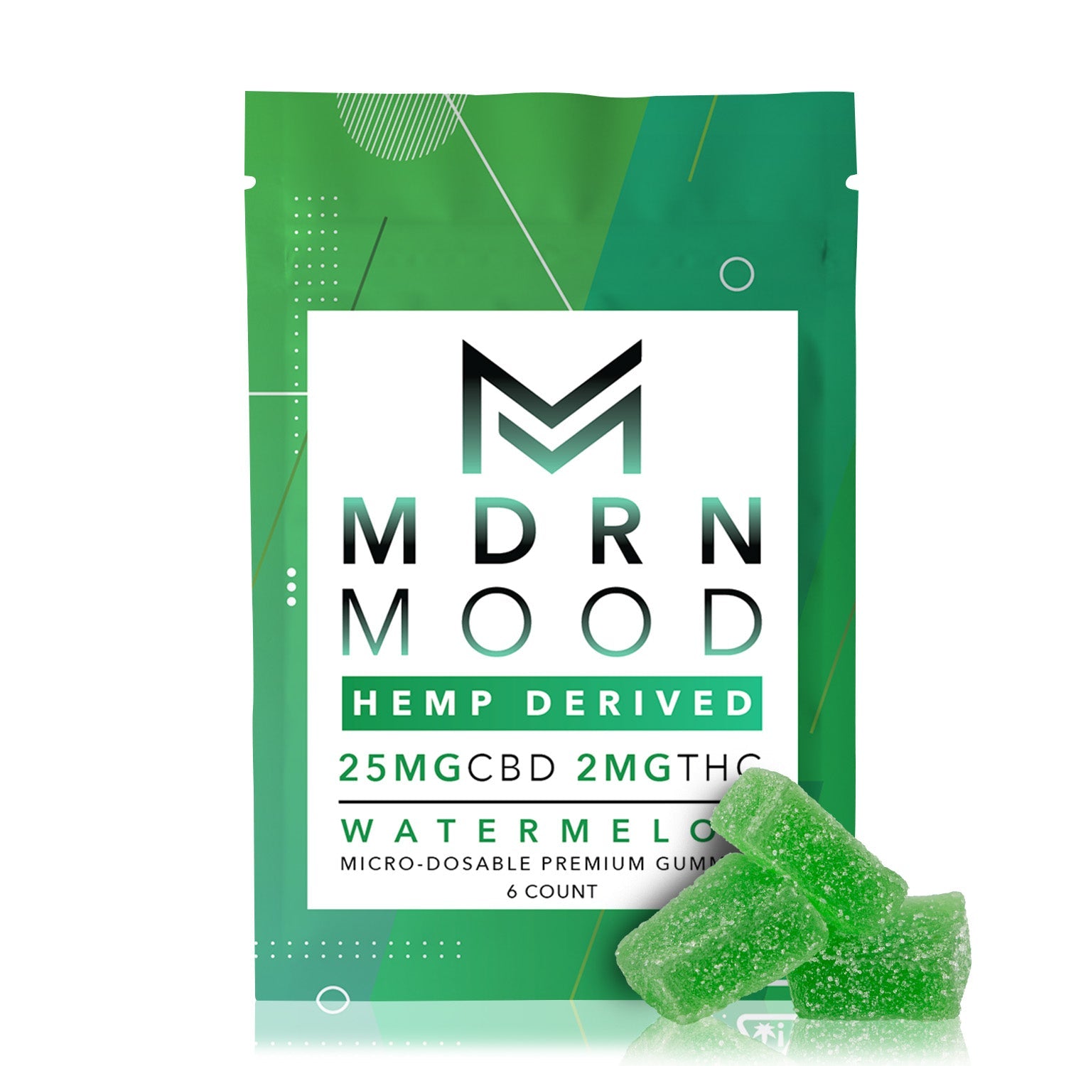 Watermelon - 25mg CBD / 2mg THC (6ct) - Discreet Smoker