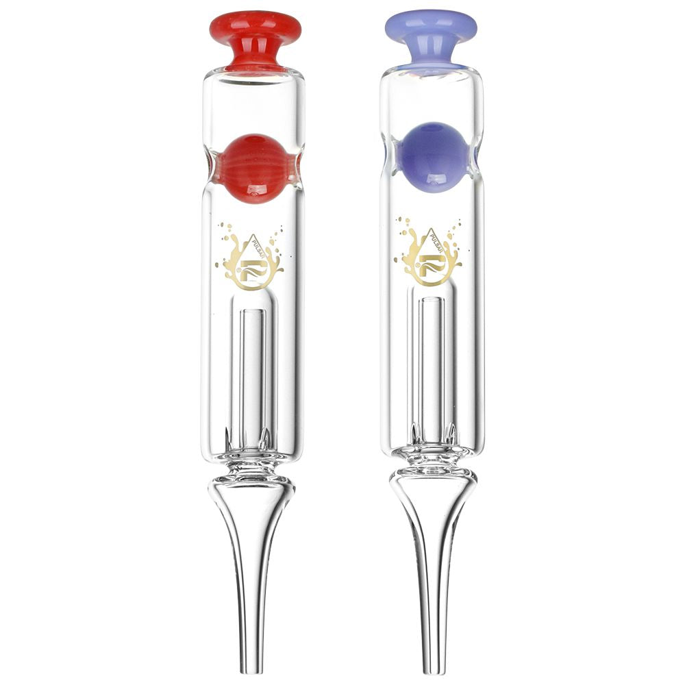 Pulsar Ball Bubbler Glass Dab Straw | 7.75" - Discreet Smoker