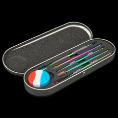 Iridescent Titanium Dabber Set with Silicone Dish and Case