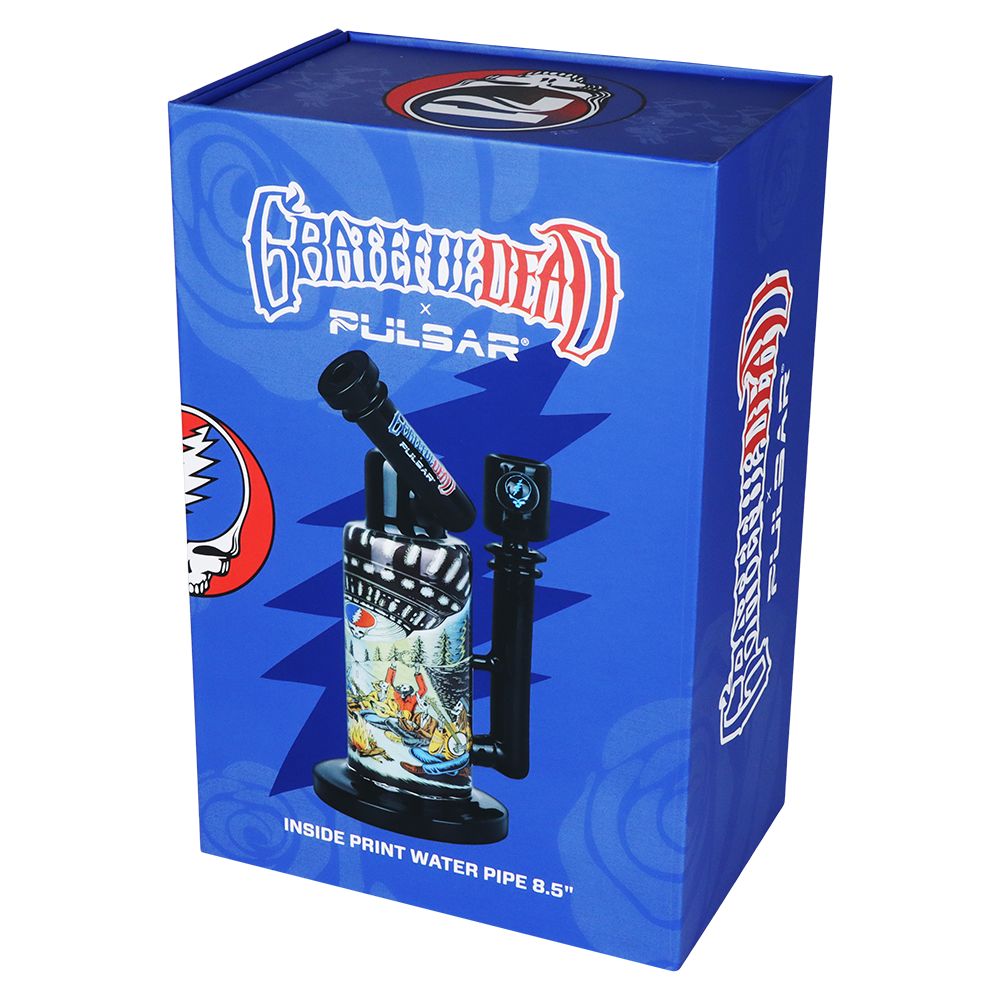 Grateful Dead x Pulsar Inside Print Water Pipe - 8.5" / 14mm F / UFO Jam - Discreet Smoker