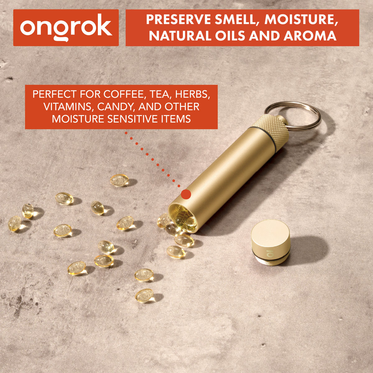 Ongrok Aluminum Storage Keychain - Discreet Smoker