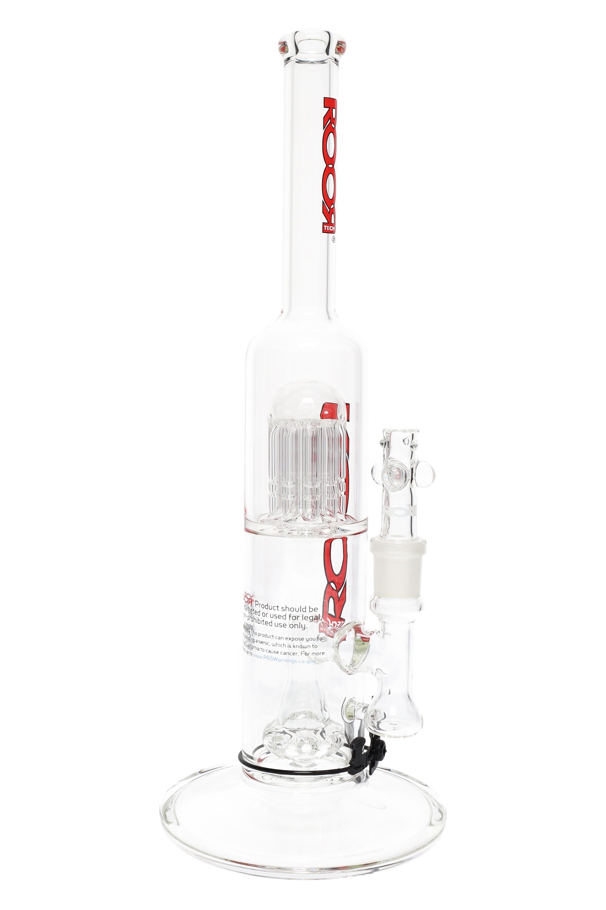 ROOR Tech 14″ Straight Shooter Bong – Tree-to-Showerhead Perc (Glass-on-Glass) - Discreet Smoker