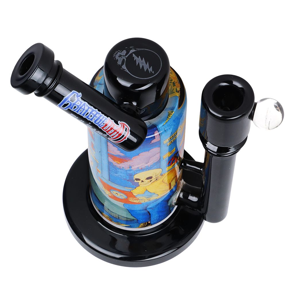 Grateful Dead x Pulsar Inside Print Water Pipe - 8.5" / 14mm F / Deadhead Dorm - Discreet Smoker