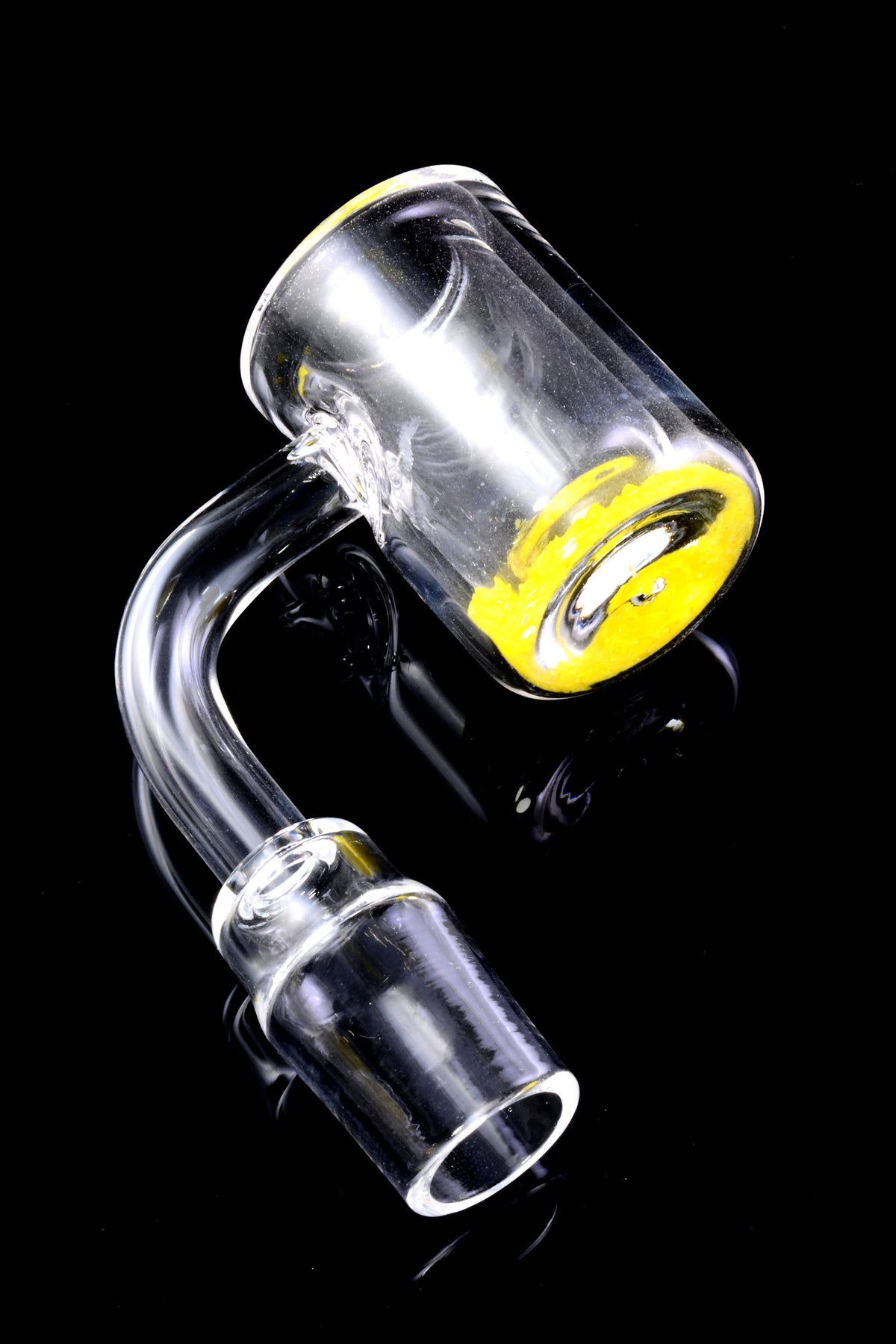 Quartz 14.5 mm Male 90° Thermochromic Banger – Domeless - Discreet Smoker