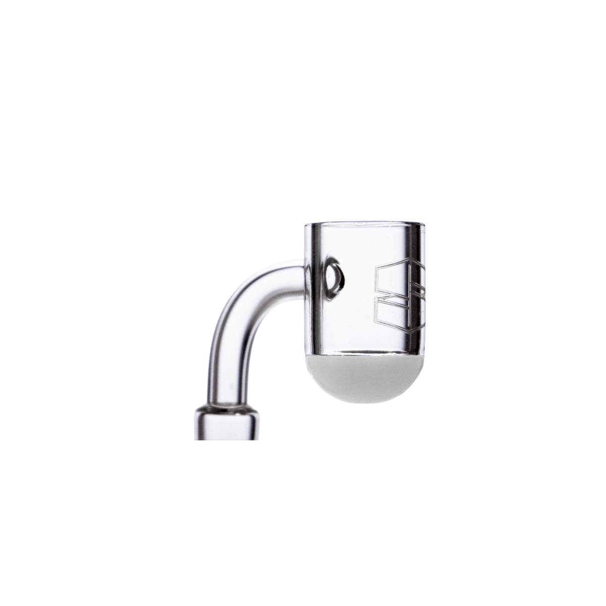 Stache White Round Bottom Banger - Discreet Smoker