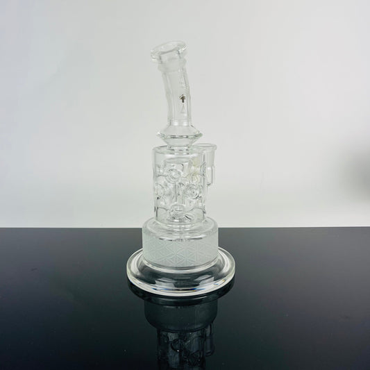 Beta Glass Labs Petra XL Custom Sandblasted #1 18mm Custom 1 of 1 (NO BOX) - Discreet Smoker