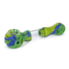 Hybrid Silicone and Glass Spoon with Translucent Chamber by 3 Gates Global - Discreet Smoker
