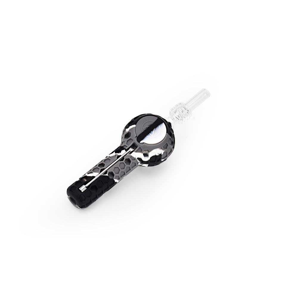 Ritual - 4'' Silicone Nectar Spoon - Black & White Marble - Discreet Smoker